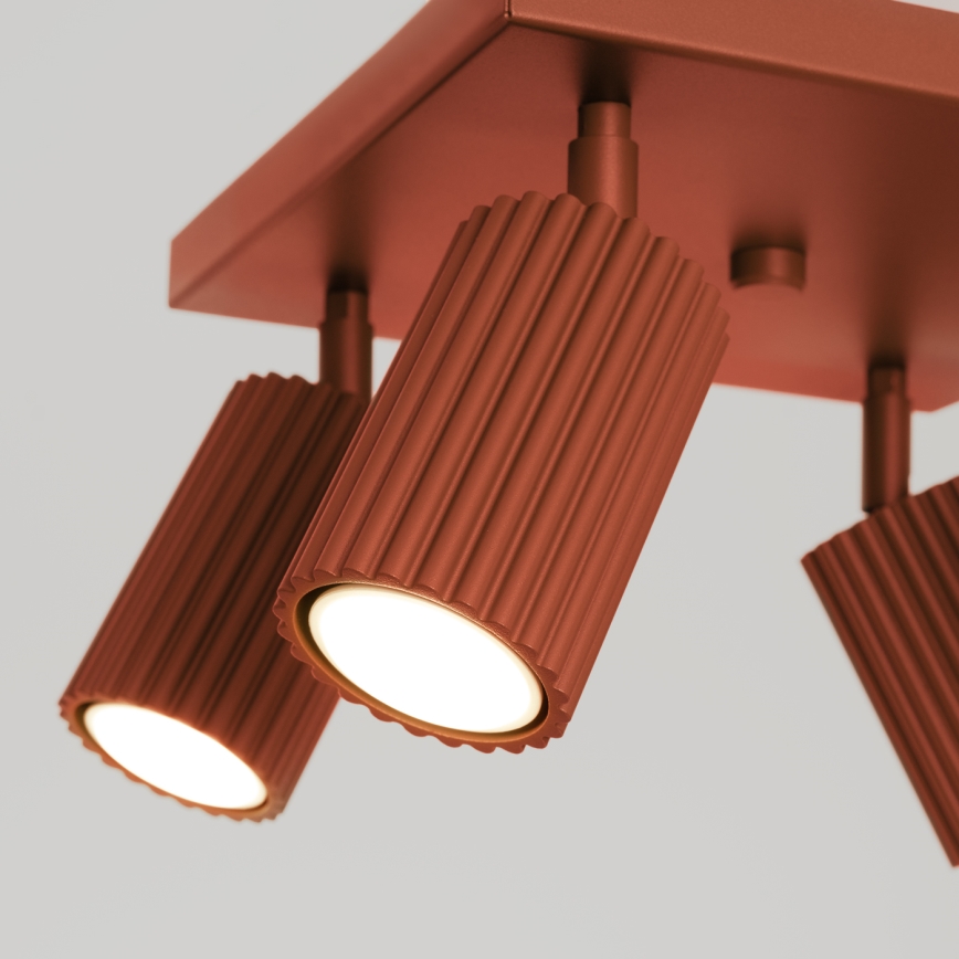 Bodové svítidlo KARBON 4xGU10/10W/230V červená