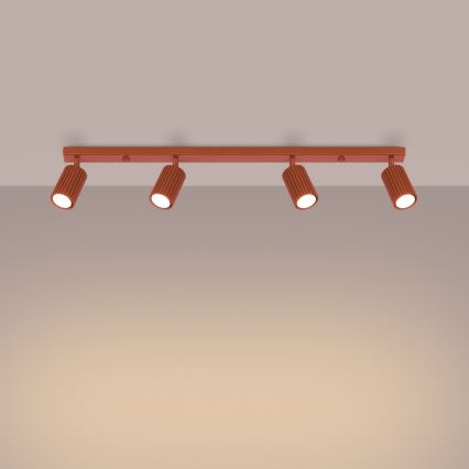 Bodové svítidlo KARBON 4xGU10/10W/230V oranžová