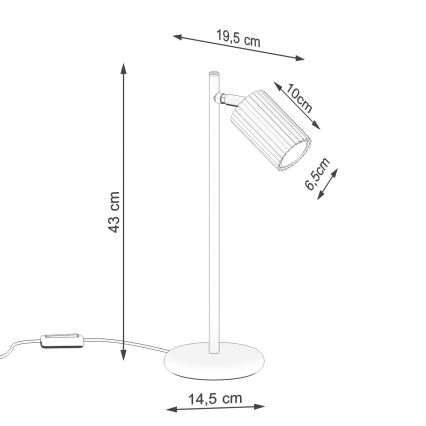 Stolní lampa KARBON 1xGU10/10W/230V oranžová