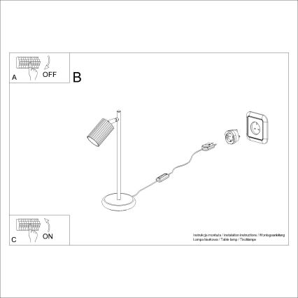 Stolní lampa KARBON 1xGU10/10W/230V oranžová