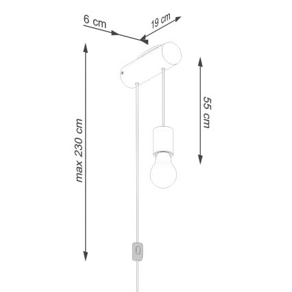 Nástěnná lampa NIMBI 1xE27/15W/230V buk