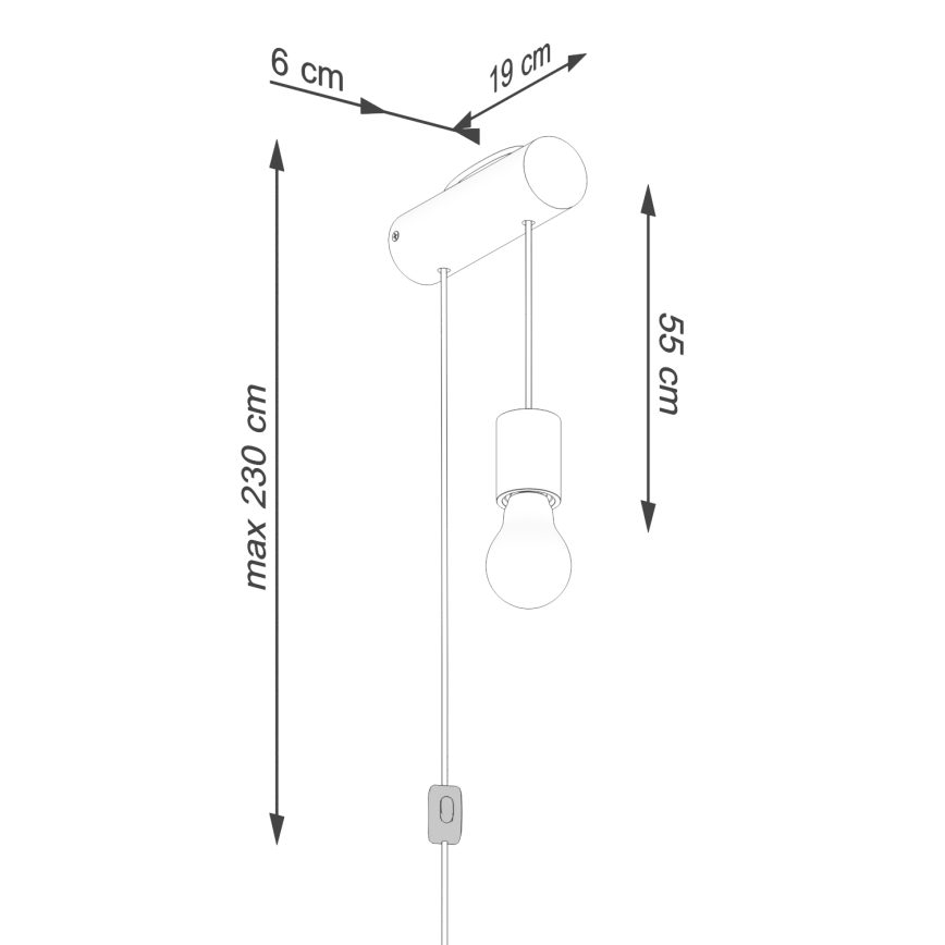 Nástěnná lampa NIMBI 1xE27/15W/230V buk