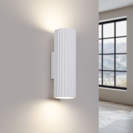 Nástěnné svítidlo KARBON 2xGU10/10W/230V bílá
