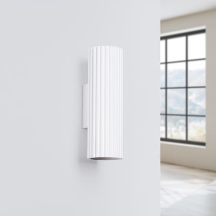Nástěnné svítidlo KARBON 2xGU10/10W/230V bílá