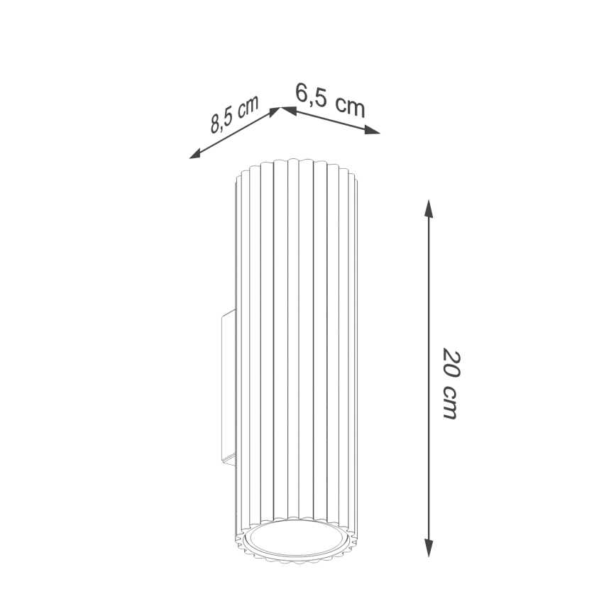 Nástěnné svítidlo KARBON 2xGU10/10W/230V bílá