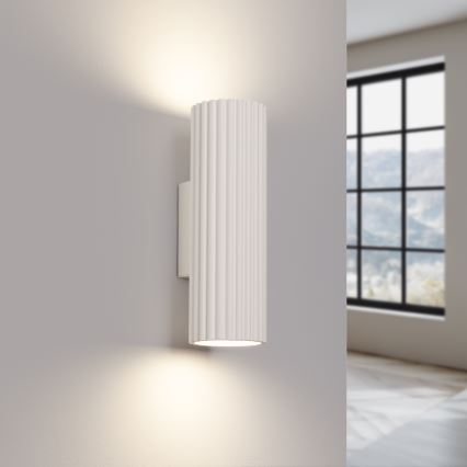 Nástěnné svítidlo KARBON 2xGU10/10W/230V krémová