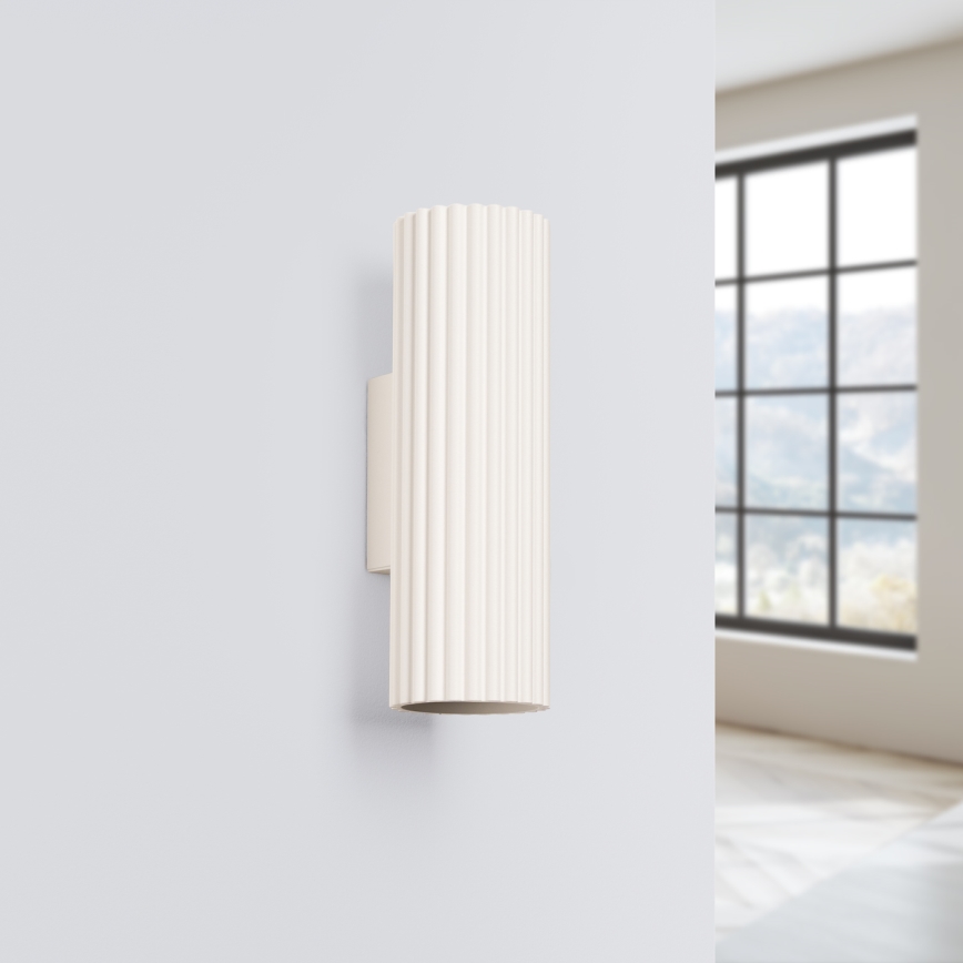 Nástěnné svítidlo KARBON 2xGU10/10W/230V krémová