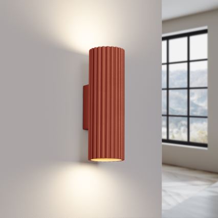 Nástěnné svítidlo KARBON 2xGU10/10W/230V červená