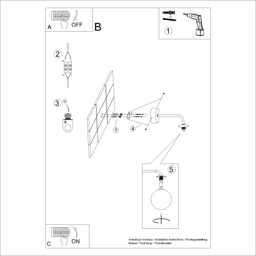 Nástěnná lampa ASTRAL 1xG9/8W/230V černá