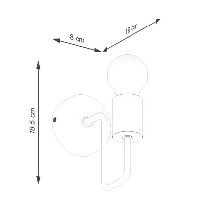 Nástěnná lampa TIMBO 1xE27/15W/230V černá/béžová/buk