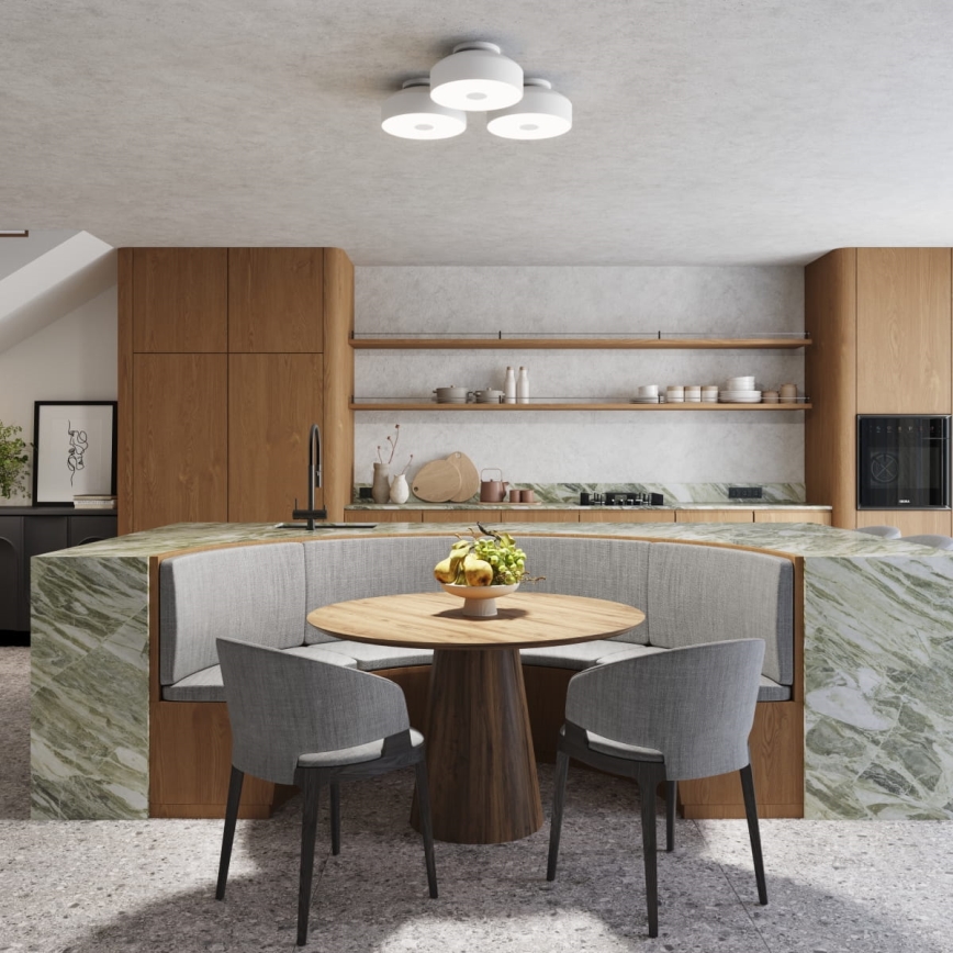 Stropní svítidlo OMIQ 4xE27/15W/230V pr. 30 cm bílá