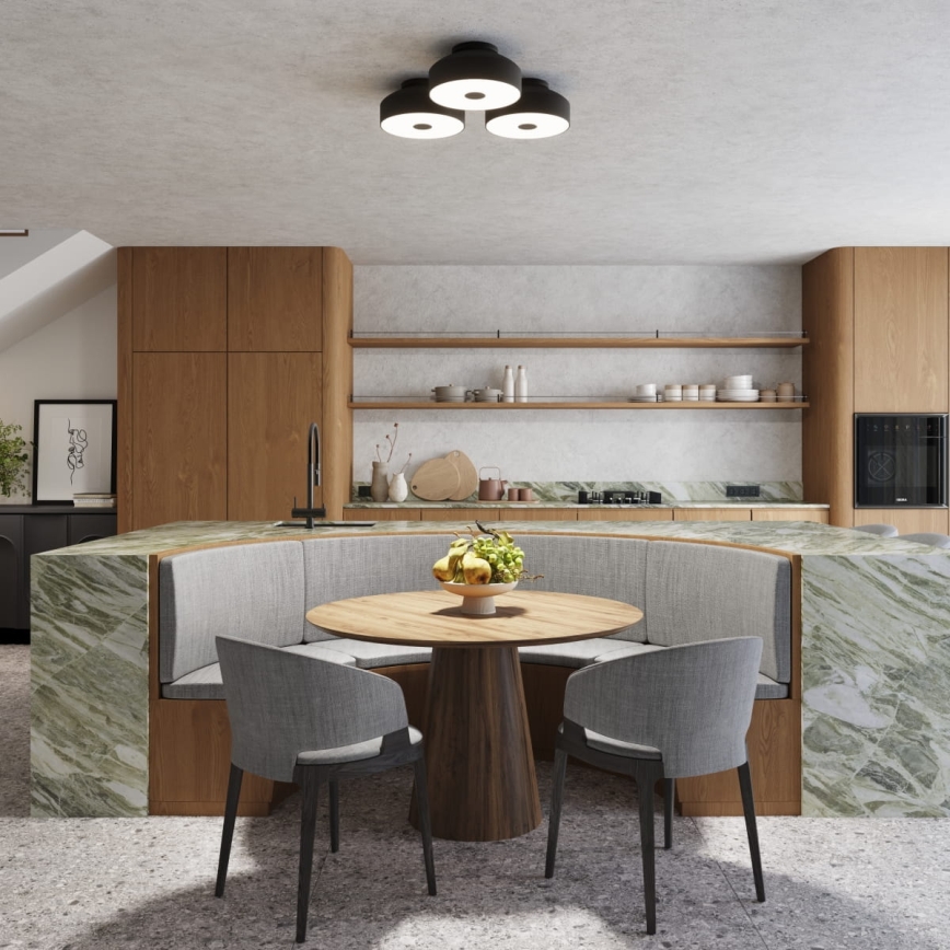 Stropní svítidlo OMIQ 4xE27/15W/230V pr. 30 cm černá