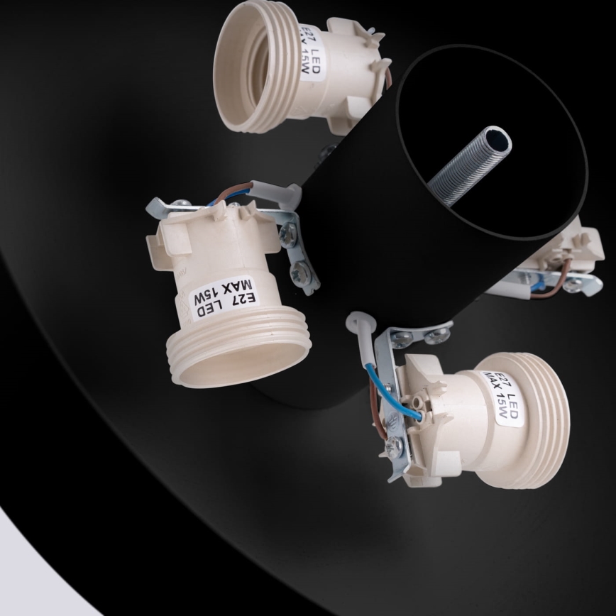 Stropní svítidlo OMIQ 4xE27/15W/230V pr. 30 cm černá