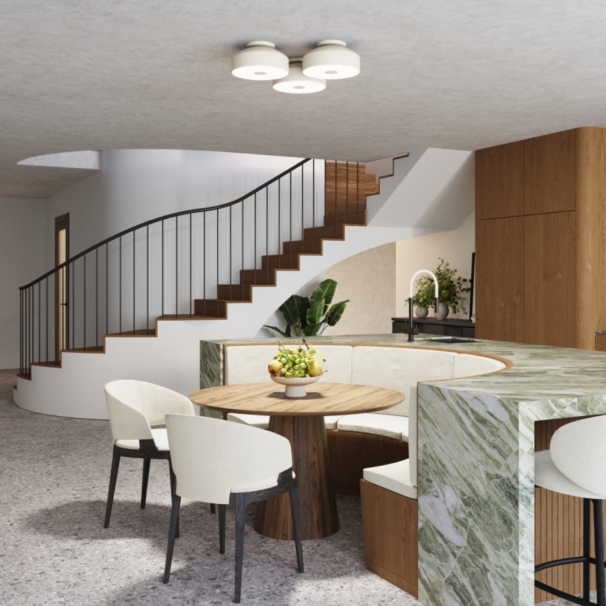 Stropní svítidlo OMIQ 4xE27/15W/230V pr. 30 cm krémová