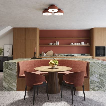 Stropní svítidlo OMIQ 4xE27/15W/230V pr. 30 cm červená