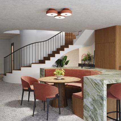 Stropní svítidlo OMIQ 4xE27/15W/230V pr. 30 cm červená