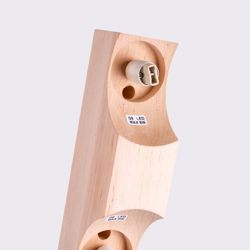 Stropní svítidlo BULBO 2xG9/8W/230V buk/bílá