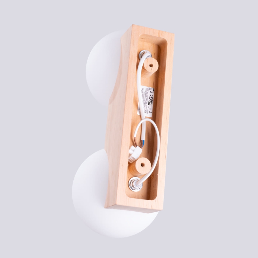 Stropní svítidlo BULBO 2xG9/8W/230V buk/bílá