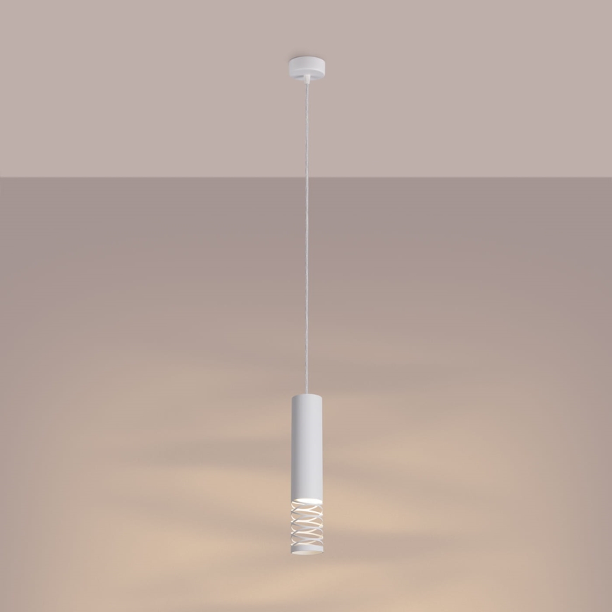 Lustr na lanku LAMI 1xGU10/10W/230V bílá