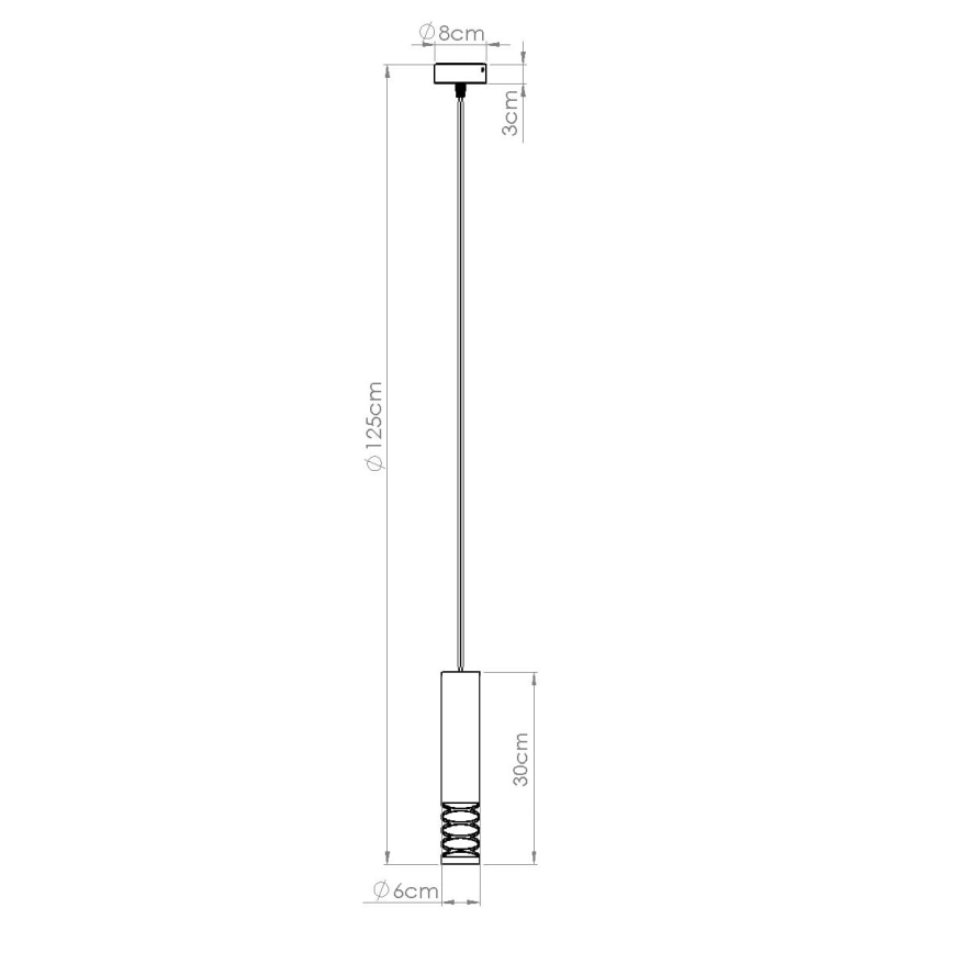 Lustr na lanku LAMI 1xGU10/10W/230V bílá