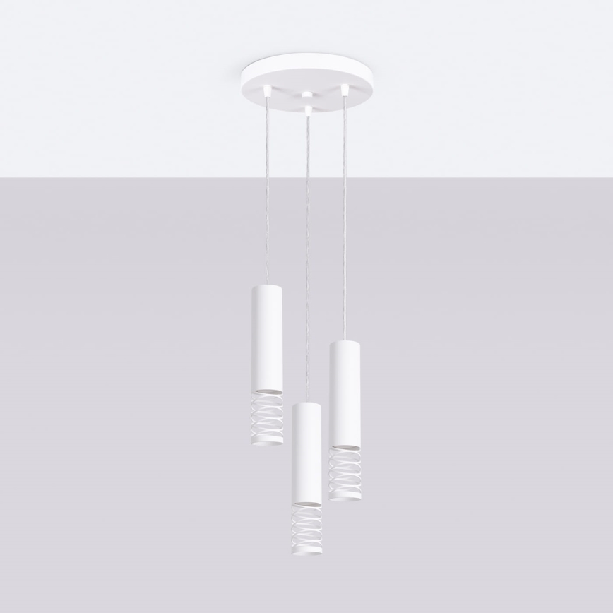 Lustr na lanku LAMI 3xGU10/10W/230V bílá
