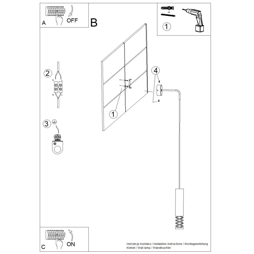 Nástěnná lampa LAMI 1xGU10/10W/230V bílá