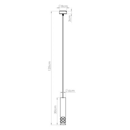 Lustr na lanku LIRO 1xGU10/10W/230V bílá