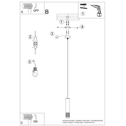 Lustr na lanku LIRO 1xGU10/10W/230V bílá