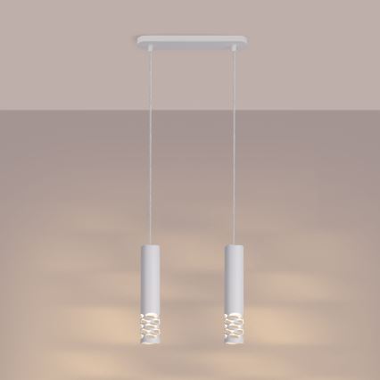 Lustr na lanku LIRO 2xGU10/10W/230V bílá