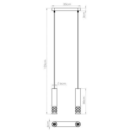 Lustr na lanku LIRO 2xGU10/10W/230V bílá