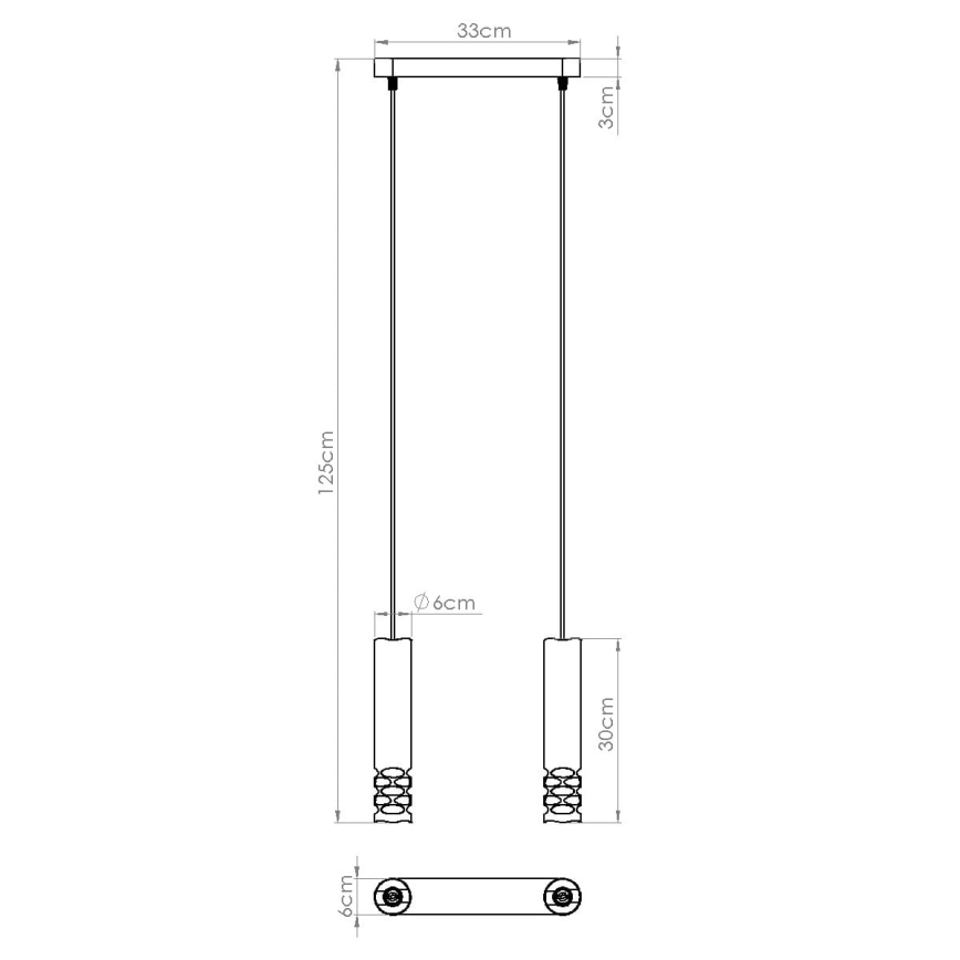 Lustr na lanku LIRO 2xGU10/10W/230V bílá