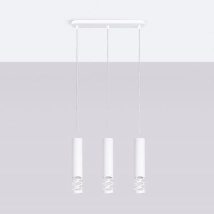 Lustr na lanku LIRO 3xGU10/10W/230V bílá