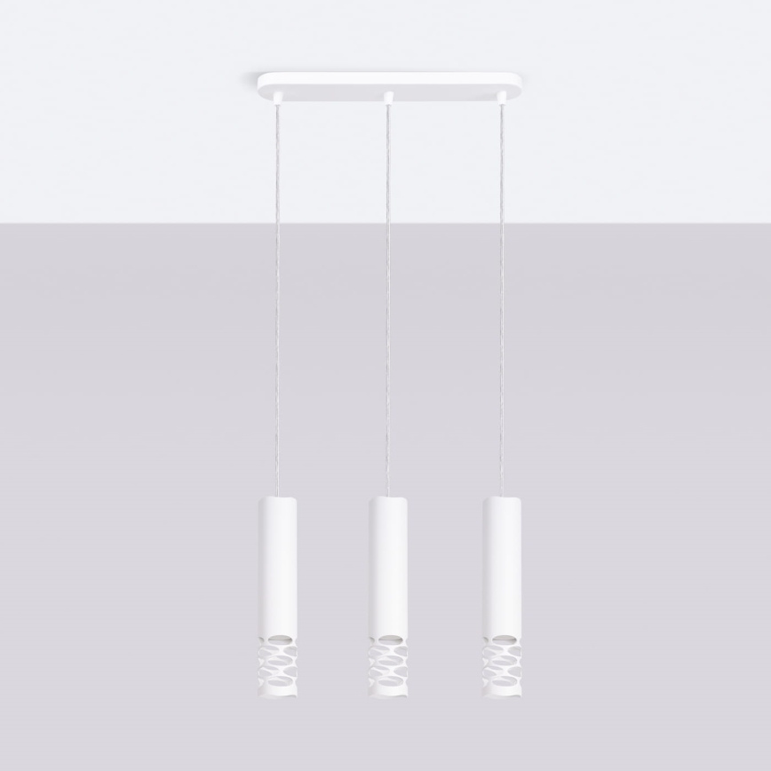 Lustr na lanku LIRO 3xGU10/10W/230V bílá