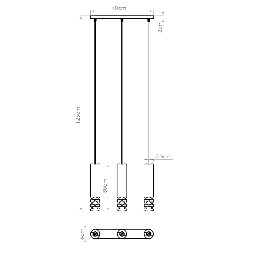 Lustr na lanku LIRO 3xGU10/10W/230V bílá