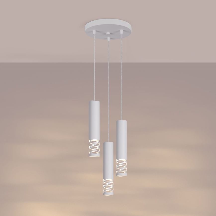 Lustr na lanku LIRO 3xGU10/10W/230V bílá