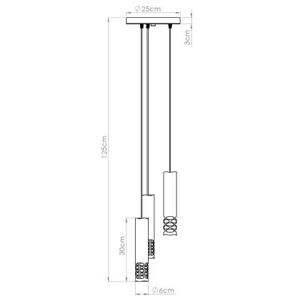 Lustr na lanku LIRO 3xGU10/10W/230V bílá