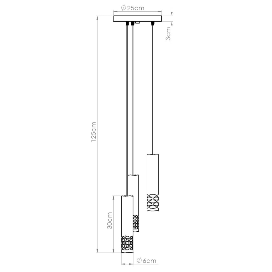 Lustr na lanku LIRO 3xGU10/10W/230V bílá