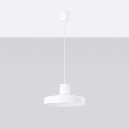Lustr na lanku BILO 1xE27/15W/230V pr. 35 cm bílá