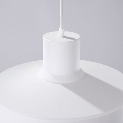 Lustr na lanku BILO 1xE27/15W/230V pr. 35 cm bílá