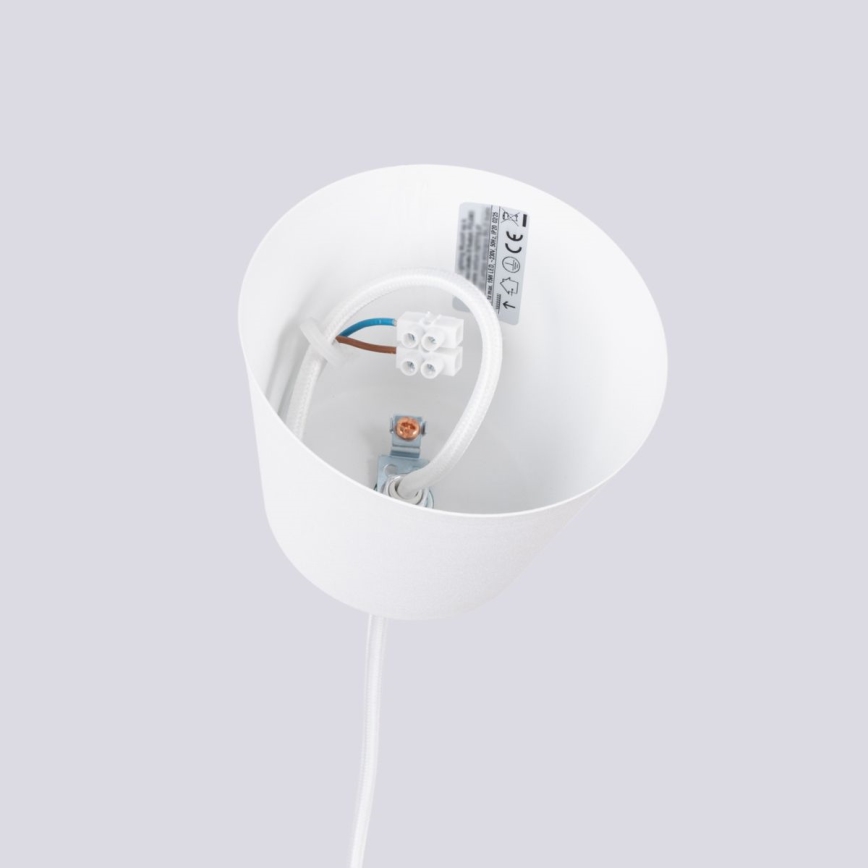 Lustr na lanku BILO 1xE27/15W/230V pr. 35 cm bílá