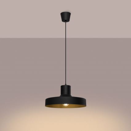 Lustr na lanku BILO 1xE27/15W/230V pr. 35 cm černá