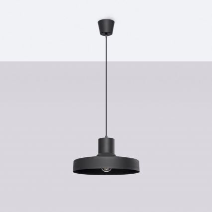 Lustr na lanku BILO 1xE27/15W/230V pr. 35 cm černá