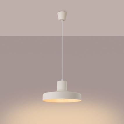 Lustr na lanku BILO 1xE27/15W/230V pr. 35 cm krémová