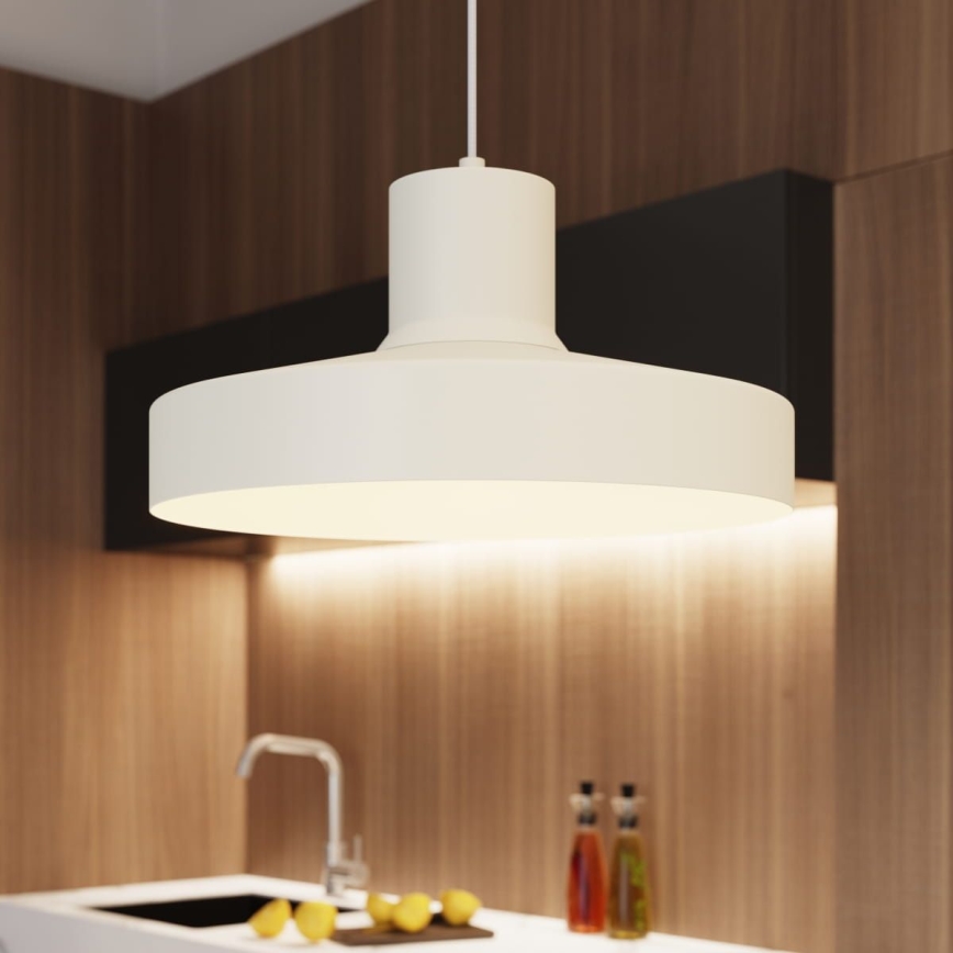 Lustr na lanku BILO 1xE27/15W/230V pr. 35 cm krémová