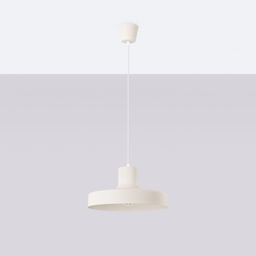 Lustr na lanku BILO 1xE27/15W/230V pr. 35 cm krémová