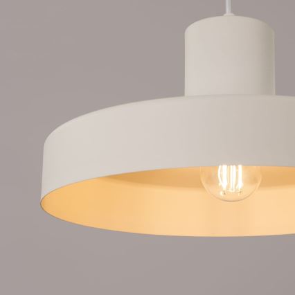 Lustr na lanku BILO 1xE27/15W/230V pr. 35 cm krémová