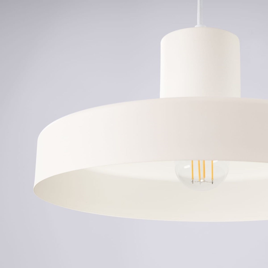 Lustr na lanku BILO 1xE27/15W/230V pr. 35 cm krémová