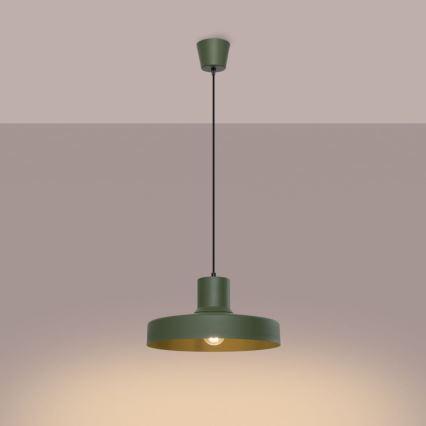 Lustr na lanku BILO 1xE27/15W/230V pr. 35 cm zelená