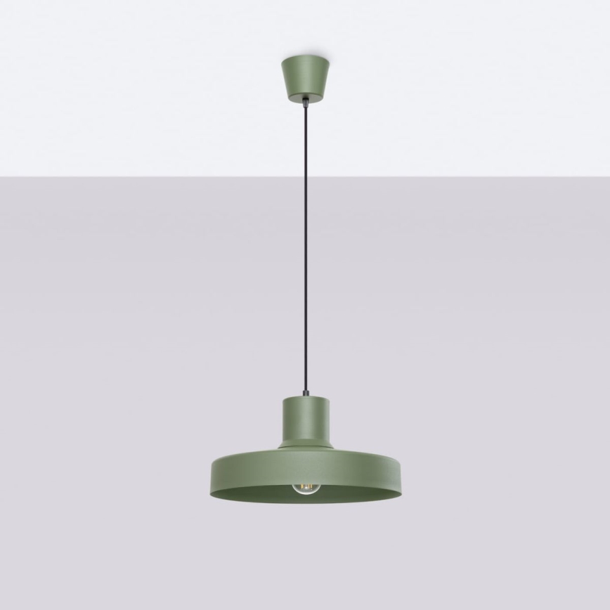 Lustr na lanku BILO 1xE27/15W/230V pr. 35 cm zelená