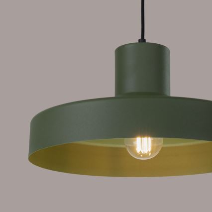 Lustr na lanku BILO 1xE27/15W/230V pr. 35 cm zelená